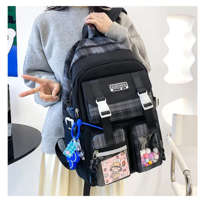 HLNB%20Cute%20Backpack%205%20pcs%20Set%20Aesthetic%20Backpack%20Kawaii%20Backpack%20Large%20Capacity%20Casual%20Travel%20Mochilas%20Daypacks%20-%20Image%204