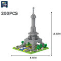 UKBOO Micro World Famous Architecture Model Building Blocks The Clock Eiffel Tower Mini Bricks Toys for Children Home Decoration. 