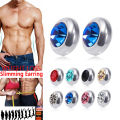 1Pair Magnetic Slimming Magnet Earring for Women Men Weight Loss Rhinestone Stainless Steel Ear Studs Health Non Pierced Jewelry. 