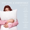 White Pillow Pack Of 4 (Four) PCs Filling Ball Fiber Polyester Size 17x27 Inch. 