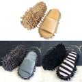 【FUN LIVE】 House Cleaning Brush Floor Ground Cleaning Tools Lazy Slippers Cleaning Cloth 1Pair Microfiber Novelty Slippers Style Mops. 