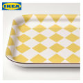 IKEA Tray, patterned white/light yellow, 20x28 cm. 