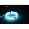 LED Flexible EL Wire Strip Neon Glow Light Ice Blue color. 