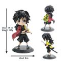 6 pcs set Demon slayer Anime Figure collectibles Nezuko Tanjirou Zenitsu Inosuke Kyoujurou Kimetsu No Yaiba Doll Q Figural PVC Model Gifts Toys anime toys collectables demon slayer. 