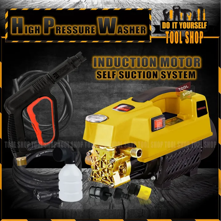 SERVICE High Pressure Washer 1900W - Induction Copper Motor - Water from Bucket & Tap Both Function