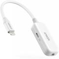 Anker 2-In-1 Audio & Lightning Charging Adapter 3.5mm Headphone Jack MFi-Certified. 