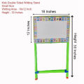 Openness – 2 in 1 Small Double Sided Kids Writing Board / Easel – White & Black Dry-Erase Board For Kids Learning – Chalk, Duster & Board Marker Free – (16x30 Inches). 