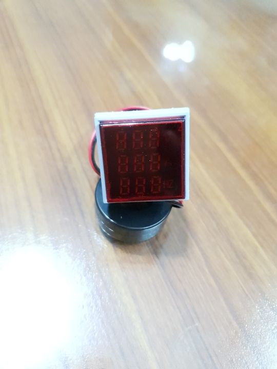 3 in 1 Meter, Digital LED Volt Ampere and HZ meter AC, Volt meter, Current Frequency Voltage Indicator, Meter Tester Signal Lights, Volt and Ampere Meter, LED Volt meter, Hz Meter, Ampere Meter