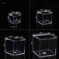 Clear Acrylic Storage Box Container Candy Snack Boxes Stackable for Home 7.5cmx7.5cmx7.5cm. 