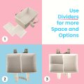 Baby Diaper Caddy Organizer and portable storage box can be used as foldable toy basket – Diaper Caddy Organizer for Changing Table and Car Organizer for Newborn Essentials. 