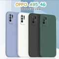 Original For OPPO A95 4G Silicone Full Cover Case Solid Color Phone Case Cover. 