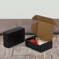 Black Boxes With Lamination - 10/20/50 Boxes Bundle - Hard Black Corrugated Boxes. 