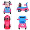 Mickey Mouse 4 Wheel Push Car Kids Push Car For Toddlers, Flashing Light & Music Minnie Mouse Cartoon Character Ride On Car 4 Wheels with Storage Buggy for Children Outdoor Indoor Ride For Baby Boy & Girl. 