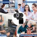 Dericam Webcam with Microphone, 1080P Webcam, Desktop Laptop Computer USB Web Camera with Privacy Cover and Tripod, Plug and Play for Video Streaming, Conference,Gaming, Online Classes (with Tripod). 