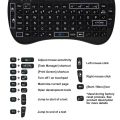 3 Colors Backlit Mini Wireless Keyboard 2.4ghz With Touchpad Remote Control. 