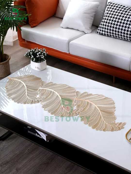 Gold%20Table%20Runner,%20(14x36Inch)%201%20Piece%20Simulation%20Plain%20%20Washable%20Placemats%20Center%20Table%20Dressing%20Table%20Non-Slip%20Dining%20Mat%20-%20Image%204