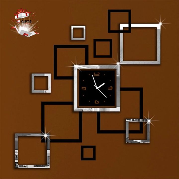 Modern%20Square%20Frame%20Clock,%20squares%20clock%20for%20home%20office%20and%20room%20decor%20,%20elegant%20and%20simple%20box%20clock%20with%20(%20mdf%20black%20and%20golden%20acrylic)%20-%20Image%204