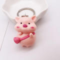 Mobile Key Chain Raincoat Pig Key Chain Summer Raincoat Key Chain Kawaii Animal Key Ring Cute Piggy Key Chain. 