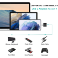 USB C to USB Adapter USB Female to USB-C Male Adapter Compatible for MacBook Pro, Samsung Galaxy. 