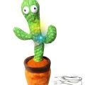 Dancing Cactus Talking Toy, Cactus Plush Toy, Wriggle & Singing Recording Repeat What You Say Funny Education Toys for Babies Children Playing(Cactus Toy). 