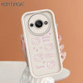 Hontinga for Redmi A3x Redmi A3 Back Cover Pink Hello Kitty Pattern Ladder Soft Camera Protection Rubber Phone Case. 