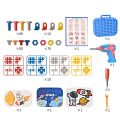 Children's educational DIY Creative Screw Building Blocks set Toys 232Pcs Creative Puzzle Box STEM Toys Nut Shape Match Puzzle Toys Nut and Screw Combination Set Disassembly and Assembly Toy. 