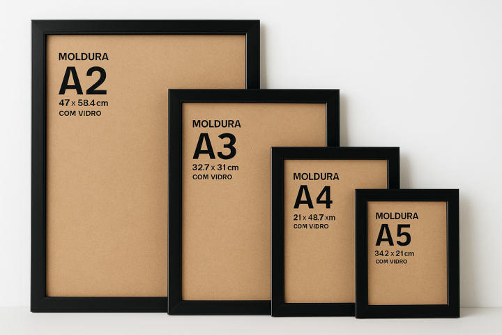 Premium Wooden Photo Frames Set – A2, A3, A4, A5 Sizes | Wall & Table ...