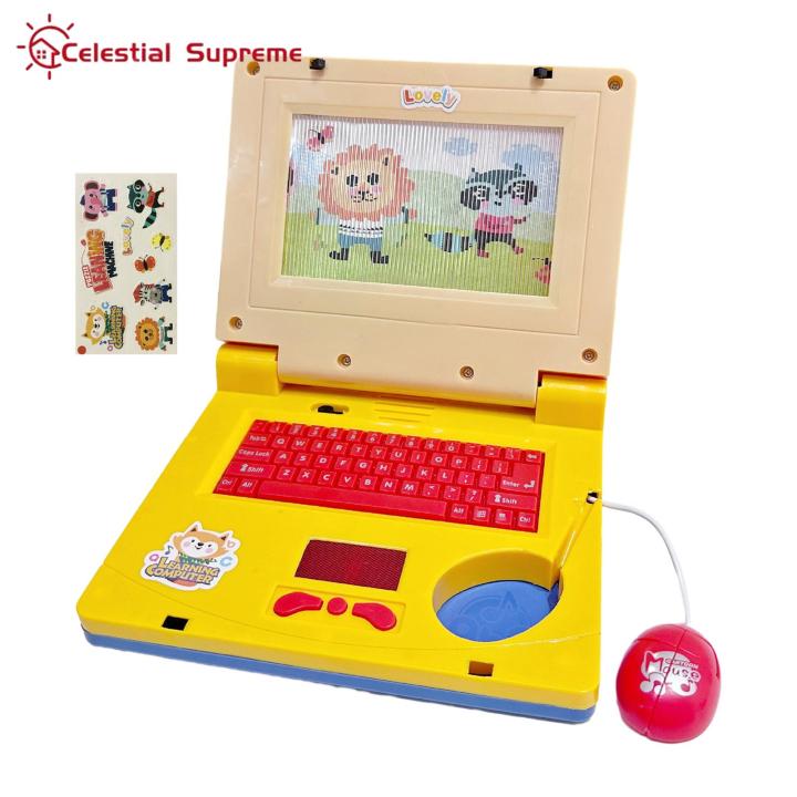 Kids Laptop Toy Interactive Educational Computer Toy for Kids Learn Spelling Logic Words Animals Music More Perfect for Preschoolers in Asia Kids Laptop Education Tool