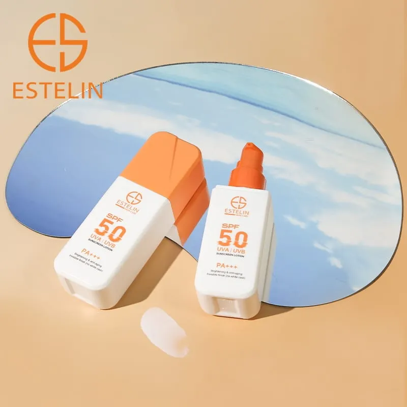 Estelin Brightening & Anti - Aging Invisible Finish (No White Cast)  Sunscreen Lotion SPF50 UVA / UVB PA +++- 75G -ES0175