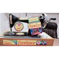 DAWLANCE SEWING MACHINE OF VERY HIGH QUALITY FOR EVERY KIND OF FABRIC (WITH MOTOR AND WOODEN BOX). 