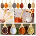Pack of 6 Wooden Bamboo Spice jar Spoon/Suger Pot Spoon/Tea & Coffee Mixing Spoon/Ice Cream Spoon. 