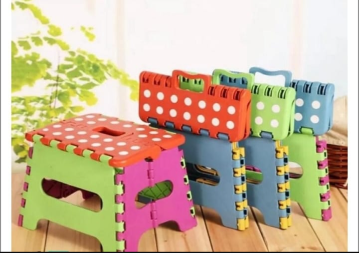 Folding Home Kids Children Plastic Step Stool Portable Folding Chair ...