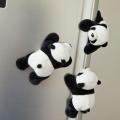 1Pc Cartoon Cute Soft Plush Panda Fridge Strong Magnet Refrigerator Sticker Belly Filling Cotton Home Decor Souvenir Accessories. 