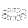 [ZOMI] 10Piece/Set Punk Style Simple Fashion Metal Finger Ring. 