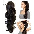 24 Pony Tail Ponytail Hair Extension Long Straight - Dark Brown Color. 