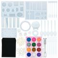 Hand Made DIY Crystal Glue Dropping Tool Set Bracelet Pendant Ornament Silica Gel Mould Combination with Drill Bit. 
