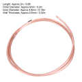C1100 T2 Copper Tube 2m Pipe Soft Coil Tubing for Air Conditioner Refrigerator OD 6mm / ID 4.8mm. 