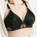 bra push up seamless wireless women plus size bra No steel ring knit ladies bra embroidery thin cup bra gather comfortably on the drooping. 
