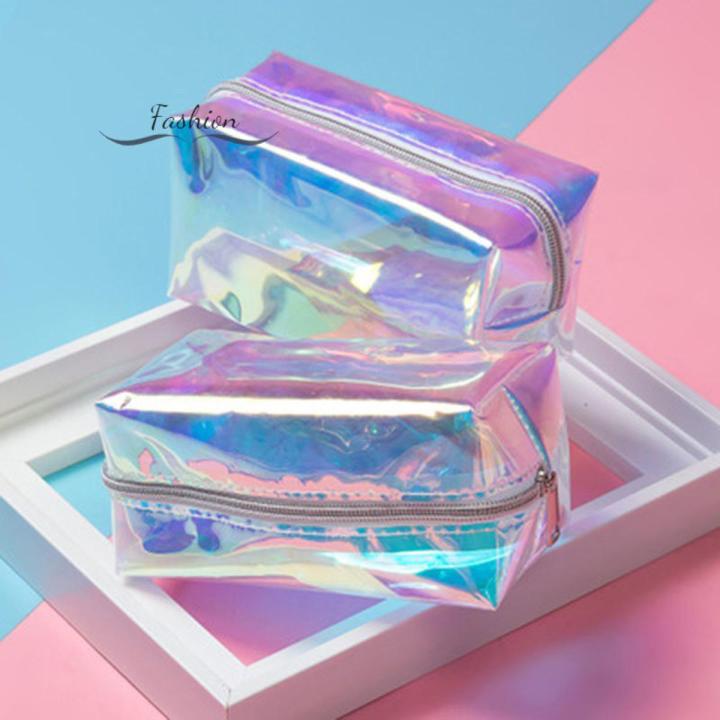 Holographic Makeup Bag Cosmetic Travel Bag Toiletry Organizer Purse for Women @sg