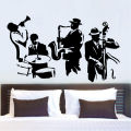 Jazz Wall Decal Saxophone Instrument Tool Band Musical Player Vinyl Removable Wall Sticker Living Room Artistic Decoration. 