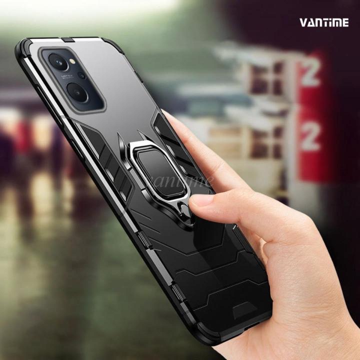 Vantime for Realme 9i Case Hard Shockproof Stand Holder Cover