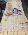 Unstiched Chiffon Suit with heavy handwork with Net heavy emb duppatta. 