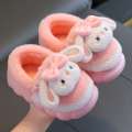 Autumn winter children's slippers, warm boys girls, parent-child bag, plush cotton shoes for infants and young children. 