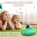 Bubble Machine, Portable Bubble Maker Toy for Kids Toddlers, Rechargeable Automatic Bubble Blower with 3 Bubble Solution. 