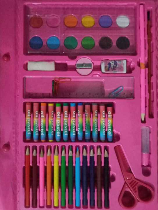 86 Pieces Multi Coloring Kit/Set With Button Box for kids