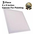 3 Piece Of 8 X 8 Inches Canvas For Painting. 