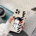 Cartoon Doraemon Off Cat Shockproof Phone Case For iPhone 13 12 11 Pro 14 XS Max XR 7 8 Plus White Stripes Protective Soft Cover. 