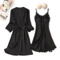 Ladies Nighty Set 2 Piece Night Suit Bridal Night Dress (GOWN + Inner Dress). 