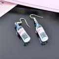 Mineral Water Bottle Fun Long Earrings. 