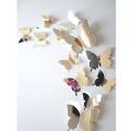 12pcs/set Mirror Butterflies Pvc Made Wall Stickers for Door,  Fridge, Wall Decor. 